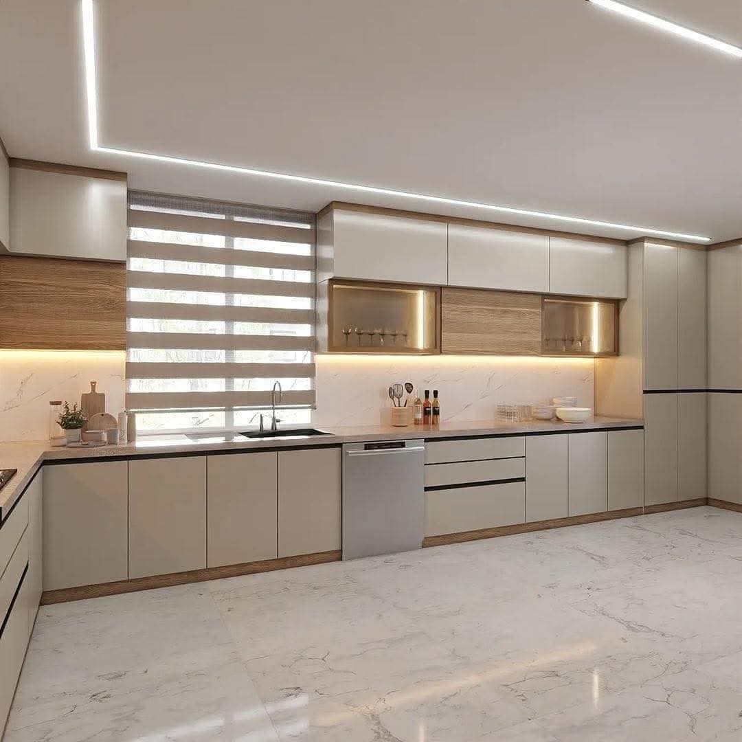 تصميم مطبخ خشب طبيعي 65