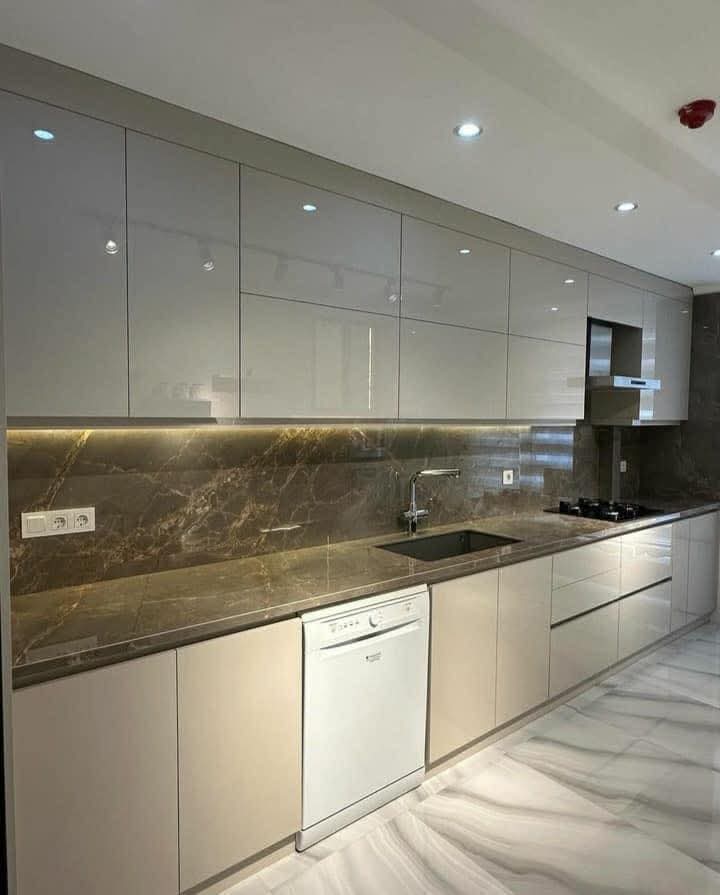 تصميم مطبخ رمادي فاخر 66